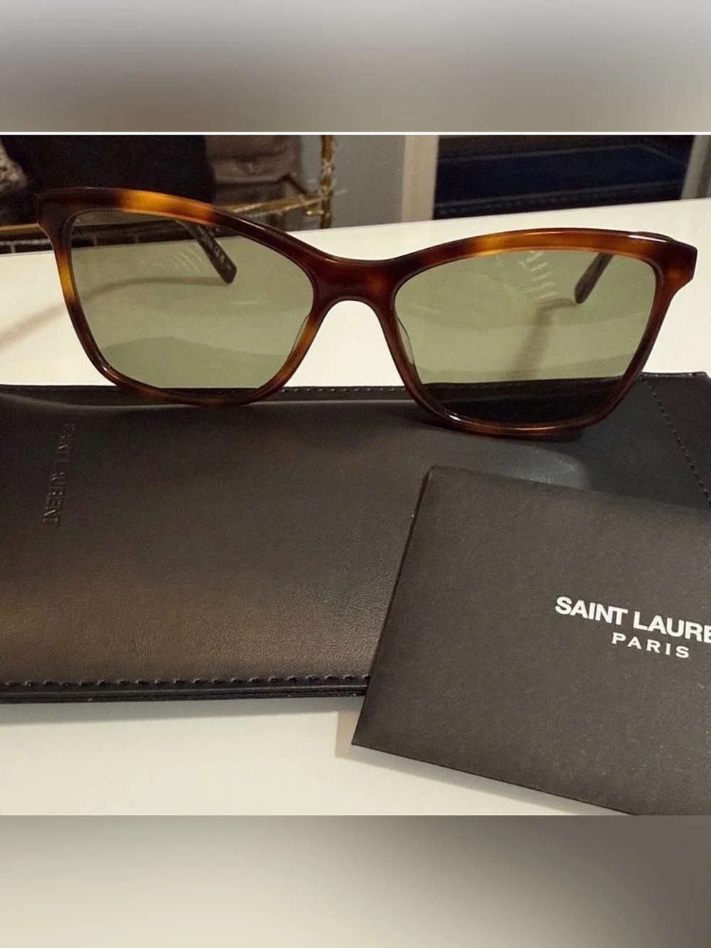 Saint Laurent Tortoiseshell Sunglasses NWT - Picture 3 of 7